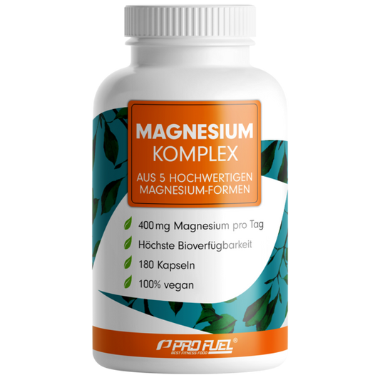 Magnesium Komplex von ProFuel auf MonkiMind kaufen. Magnesium Citrate. Magnesium Kapseln. Magnesium Tabletten. Magnesium kaufen. Mangesium Dosierung. Hochdosiertes Magnesium.